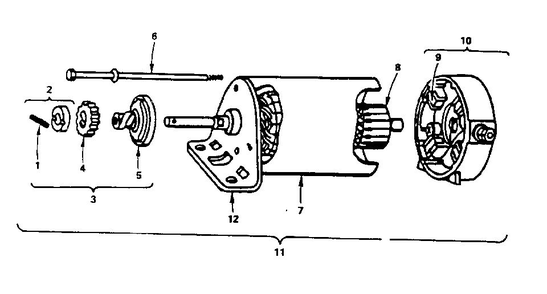 Starter Motor Group Diagram and Parts List for 220707-0139-01  Briggs and Stratton Engine